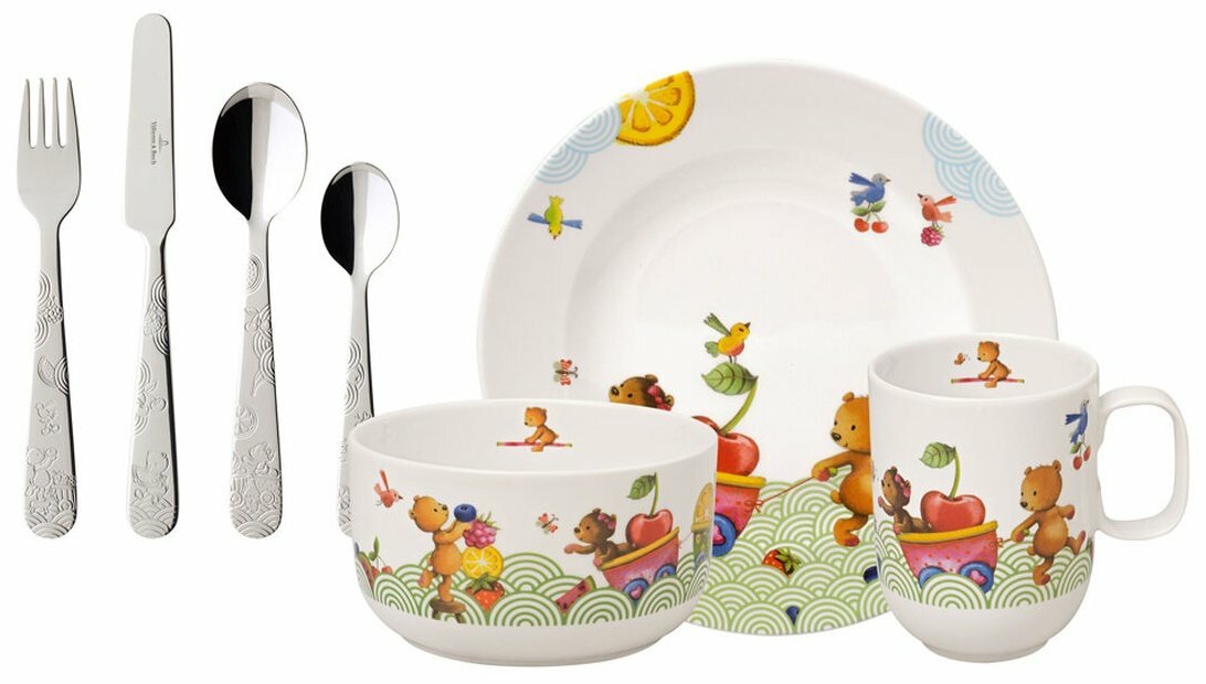 Набор детской посуды Villeroy & Boch HUNGRY AS A BEAR 7 предметов 14-8665-8435