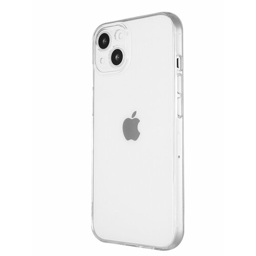Силиконовый чехол с защитой камеры Mcover на Apple iPhone 13 прозрачный с защитой камеры
