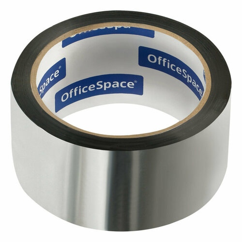 Клейкая лента металлизированная OfficeSpace, 48мм*50м, полипропиленовая основа, ШК, 362209