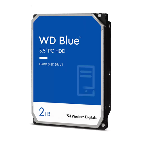 Western Digital Blue HDD 3.5 SATA 2Tb, 5400rpm, 64MB buffer, WD20EARZ, 1 year, (аналог WD20EZRZ) жесткий диск 3 5 western digital wd purple 2 тб sata iii 64mb 5400 rpm wd23purz