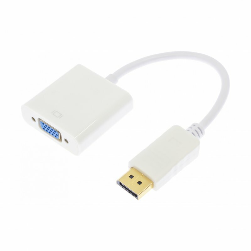 Переходник (адаптер) DisplayPort-VGA, белый