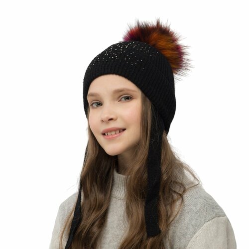 фото Шапка бини flioraj, размер 52-54, черный