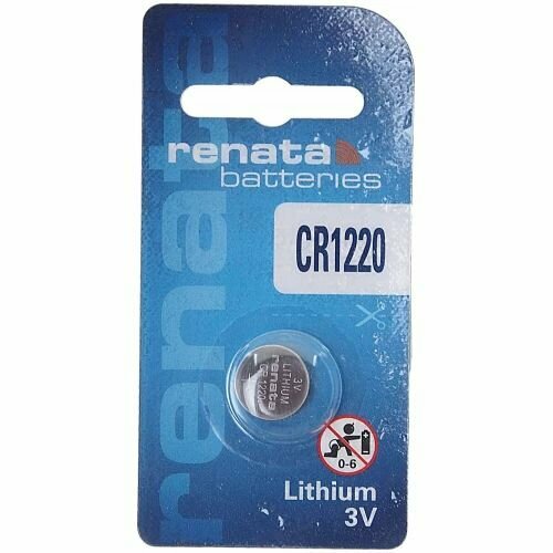 Батарейка таблетка Renata CR1220/1BL, 4 уп.