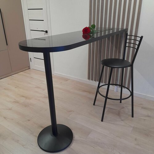 Барная стойка БС-2Ч Гранит черный глянец