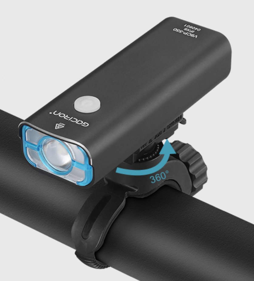 Фара GACIRON V9CP-550 1xCREE 550LM, 5ф, влагоуст, USB-C 2500mAH, инд. уп, 07-300108