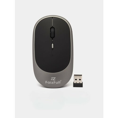 Беспроводная мышь для компьютера, ноутбука и пк / Компьютерная мышь с бесшумным нажатием клавиш / Работает по Bluetooth 5.2 и USB приемник 2.4 G
