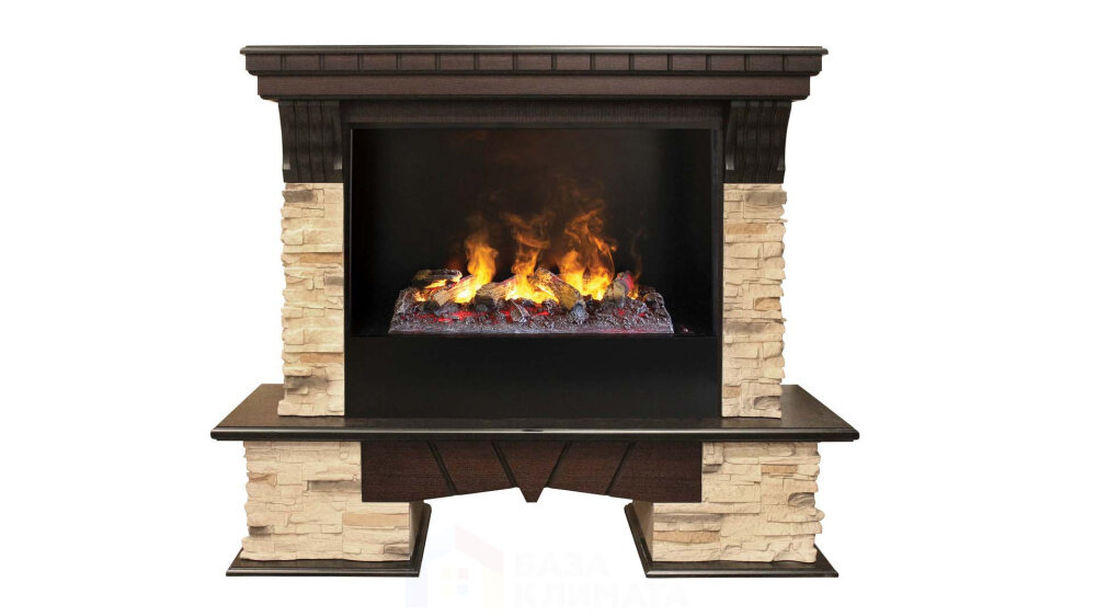Электрокамин RealFlame Rockland 26 AO с очагом 3D Cassette 630 Black Panel