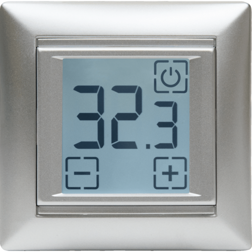 Терморегулятор теплого пола сенсорный SpyHeat SDF-419B (встраиваемый) серебро