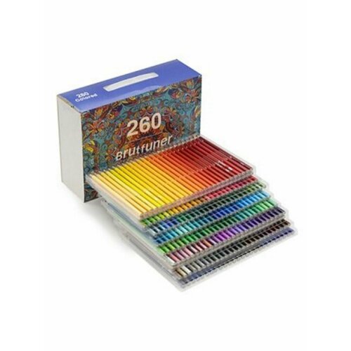 Цветные Карандаши в Пластиковом Чемодане 260 Цветов