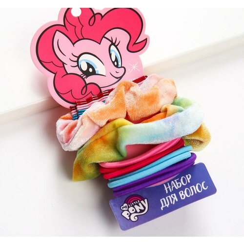 набор аксессуаров hasbro my little pony пинки пай 7384931 18 шт Набор аксессуаров для волос, невидимки 8 шт, резинки 10 шт, Пинки пай, My Little Pony