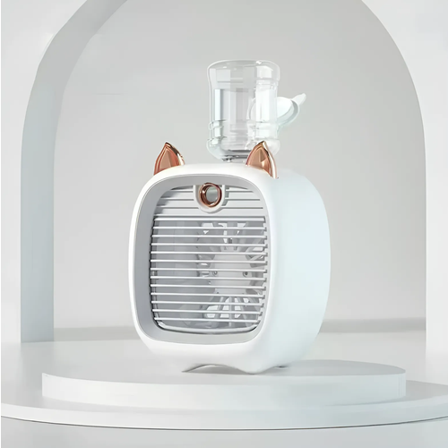 Портативный настольный вентилятор USB-вентилятор с увлажнителем воздуха 3 скорости 2 режима для офиса и дома 139000₽