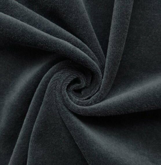 Мех искусственный (плюш) черный для пошива игрушек, одежды, обивки мебели / высота ворса 1,5 мм, 150х100 см