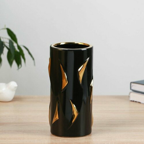 Ваза керамика настольная Кентон 195 см чёрный 1828₽