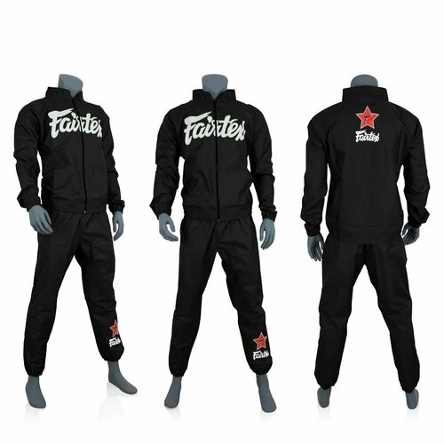 Костюм-сауна для похудения Fairtex VS2 черный костюм сауна fairtex vinyl sweat suit black xl