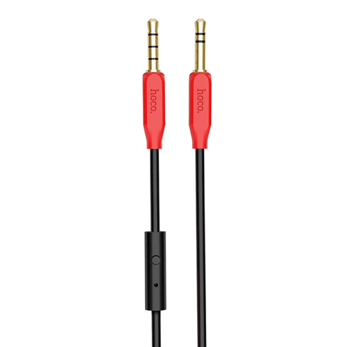Аудиокабель Hoco UPA12 3.5мм черный audio cable аудиокабель hoco upa12 aux с микрофоном красный
