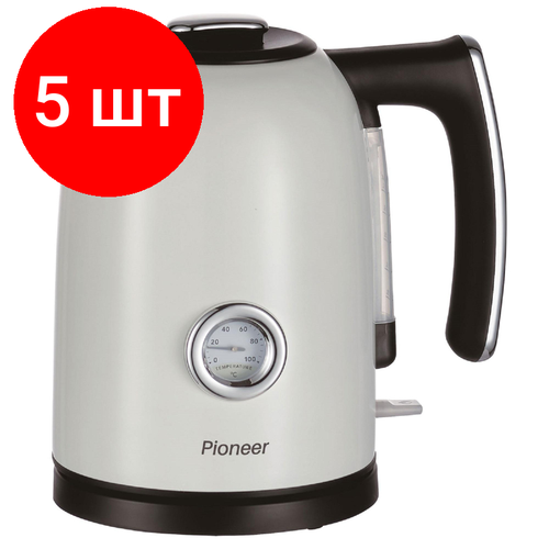 Комплект 5 штук Чайник Pioneer KE560M 17 л 2200ВТ белый 2087800₽