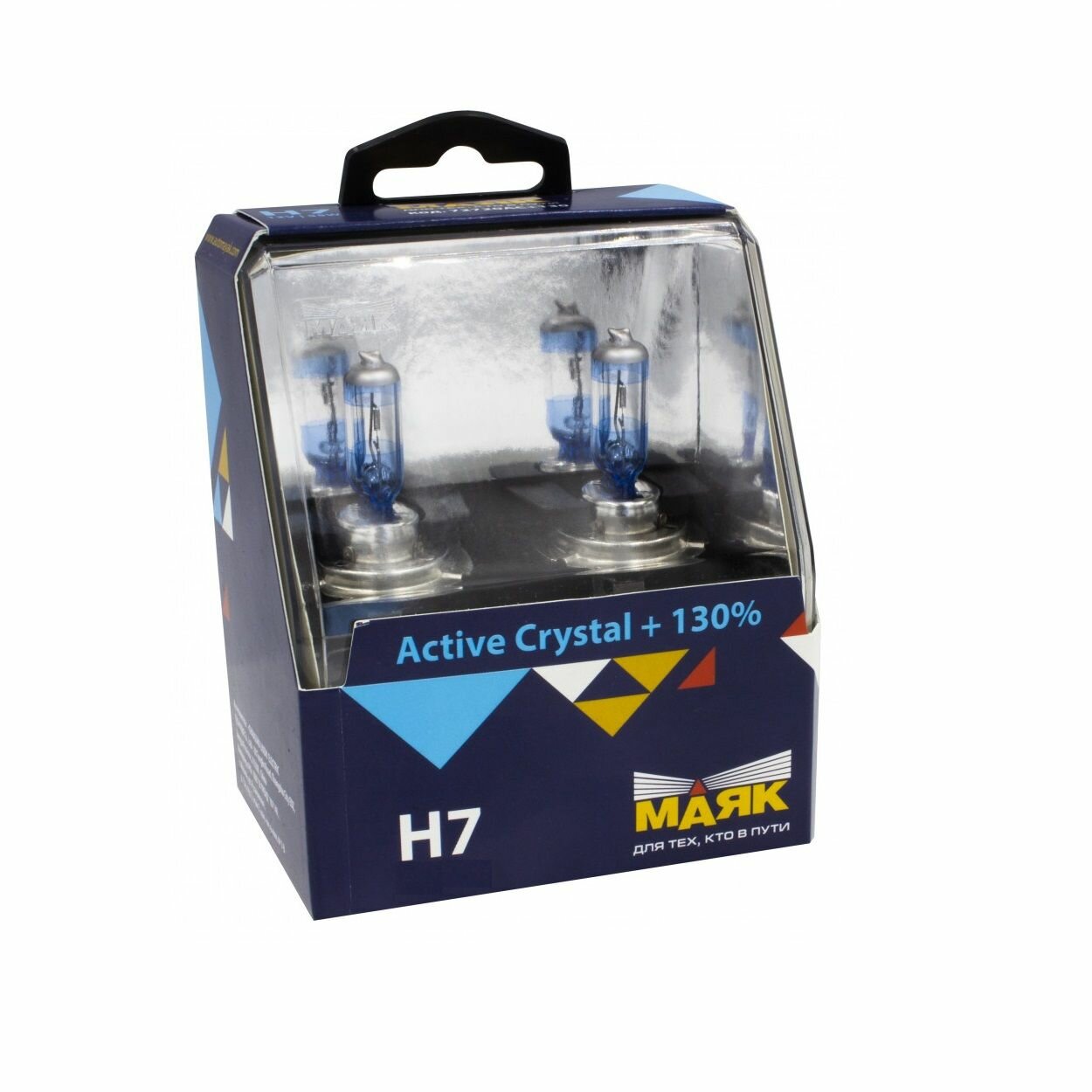 Лампа автомобильная галогеновая H7 Маяк Active Crystal +130% 24V 70W PX26d (2 шт.) 74730AC+130