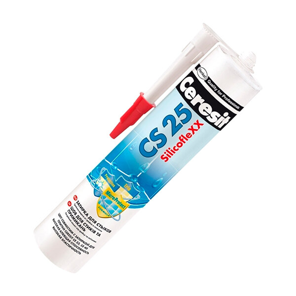 фото Затирка силиконовая Ceresit CS25 в тубе 280мл прозрачный