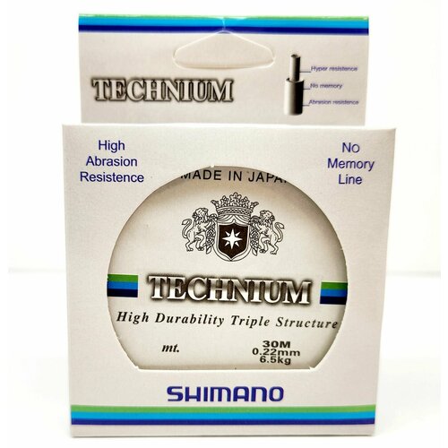 Леска SHIMANO technium 0.22 мм. 6.50 кг. 30 м. зимняя