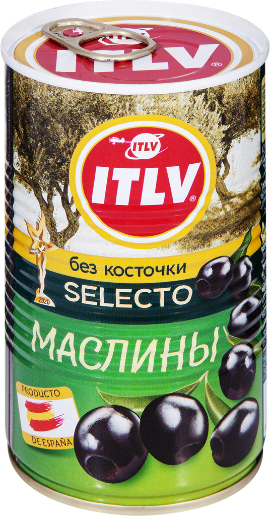 Маслины без косточки ITLV Selecto черные, 350г