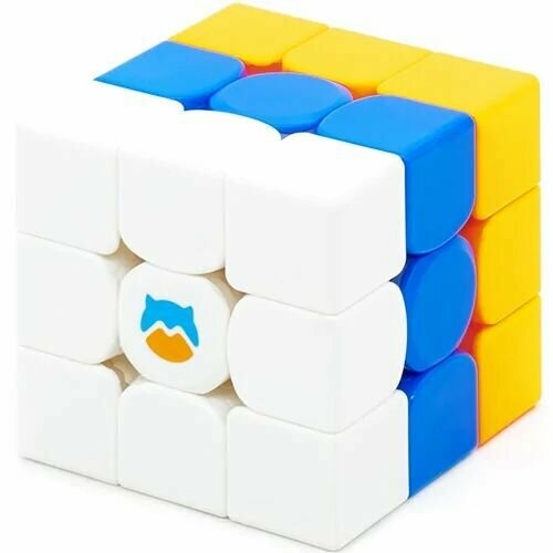 Тренировочный Кубик Рубика Gan Gan 3x3x3 MG3 Rainbow Lite Бело-желтый / Головоломка