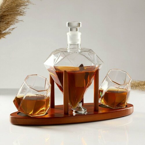 Мини-Бар Рубин на подставке штоф - 880 мл бокалы - 200 мл 325 х 13 х 235 см 7320₽