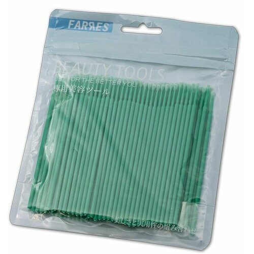 Farres cosmetics Ватные палочки-микробраши для наращивания ресниц, 100 шт. в упаковке