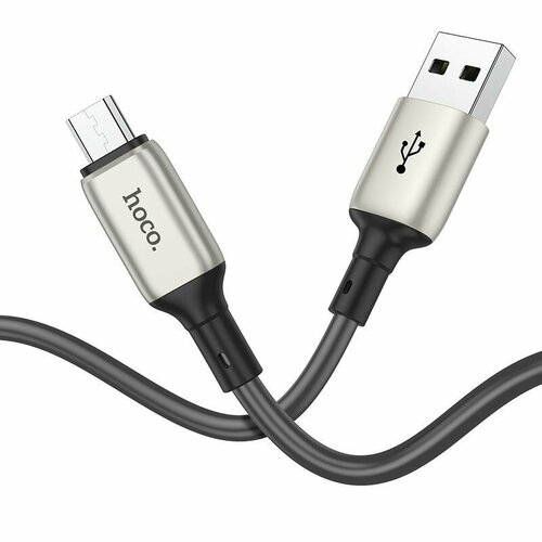 Кабель USB 2.4A (microUSB) 1м HOCO X66 Серый кабель hoco x66 howdy microusb белый