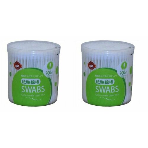 Watts Ватные палочки с бумажным стержнем, 200 штуп, 2 уп