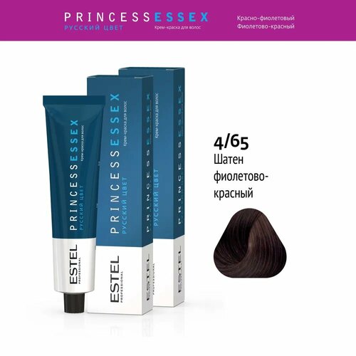 ESTEL PROFESSIONAL Крем-краска PRINCESS ESSEX для окрашивания волос 4/65, 60 мл - 2 штуки