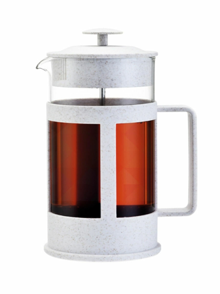 фото Френч-ПРЕСС 0,35Л белый мрамор экологичный LARA