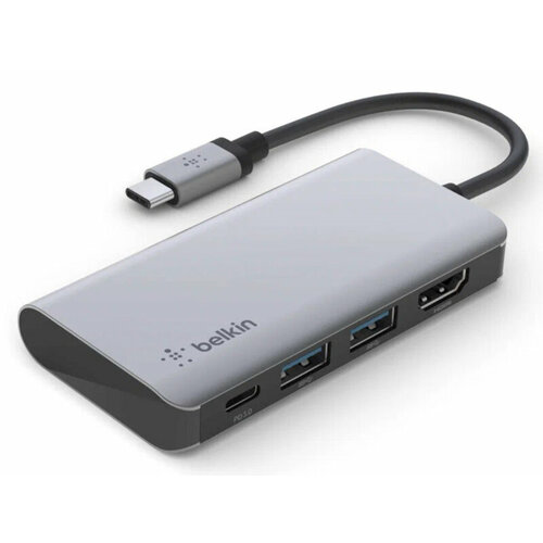 Хаб USB Belkin Multiport Adapter 4-in-1 2xUSB-A 30HDMI AVC006btSGY 481400₽