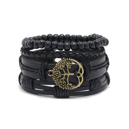 Комплект браслетов BAKA&DED Браслеты · BAKA&DED, 4 шт., размер 23 см, коричневый