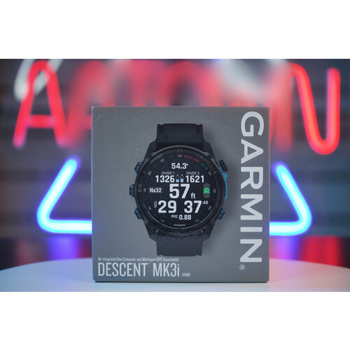 Garmin Descent Mk3i – 51 mm Carbon Gray DLC Titanium with Black Silicone Band