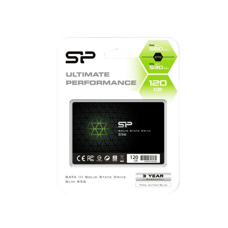 Накопитель SSD Silicon Power 120GB SATA III S56 SeriesTLC (SP120GBSS3S56B25RM)