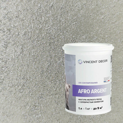 Декоративное покрытие Vincent Decor Afro Argent, 36126, 1 л