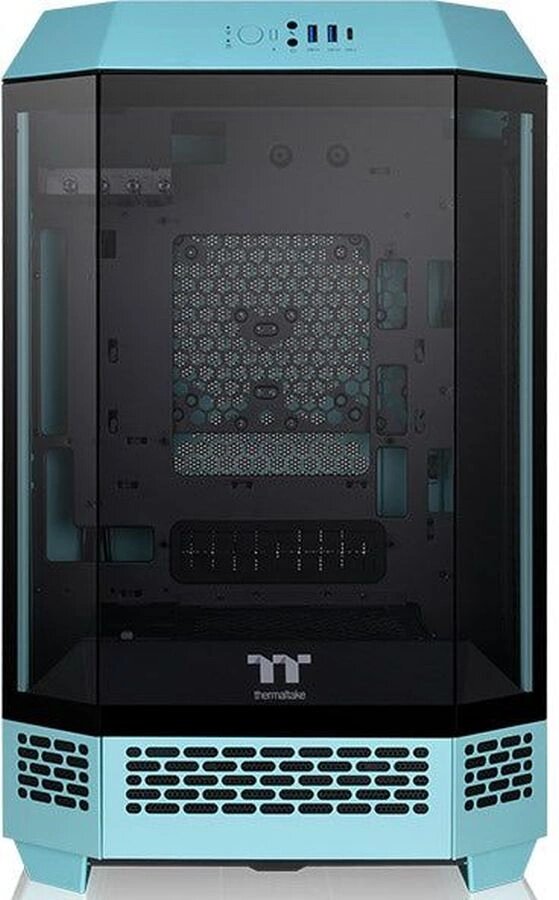 Корпус Thermaltake The Tower 300 Turquoise без БП mATX 11x120mm 5x140mm 2xUSB3.0 1xUSB3.1 audio bott PSU