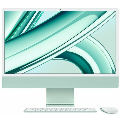 Моноблок Apple iMac 24 Apple M3 8-core/8Gb/512Gb/Apple graphics 10-core/Green катушка green apple gwhr6 051 белый синий 10 м