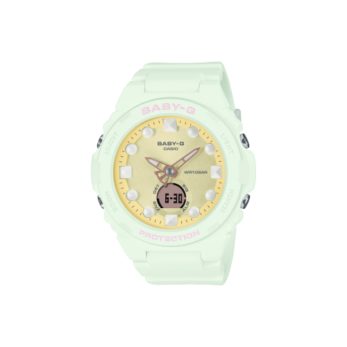 наручные часы casio baby g bga 320 3a голубой белый Наручные часы CASIO BGA-320FH-3A, зеленый