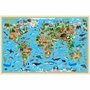 ГеоДом Карта Мира настенная Наша планета Животный и растительный мир (4607177454122), 38 × 58 см