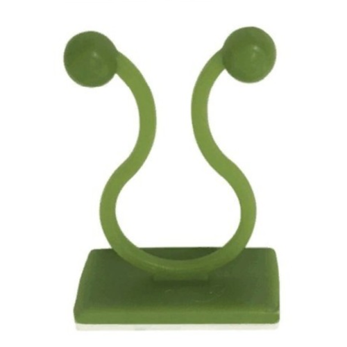 Клипсы садовые для растений самоклеящиеся зеленые 10 шт