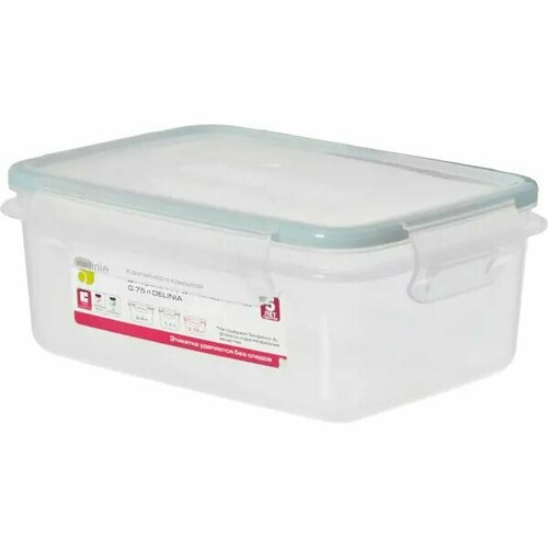 Контейнер для хранения Delinia 750 мл полипропилен цвет прозрачно-голубой 599₽