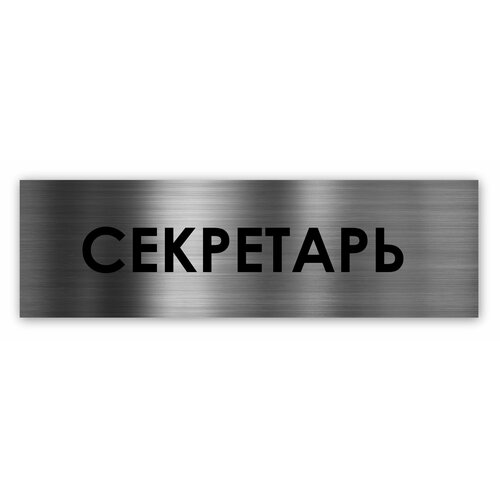 Секретарь табличка на дверь Standart 250*75*1,5 мм. Серебро