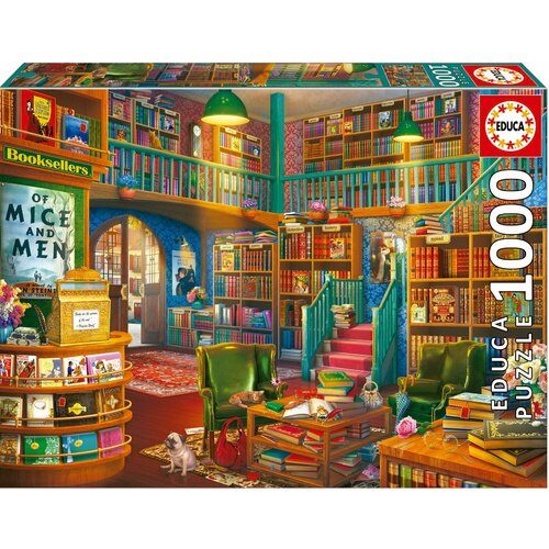 Пазл Educa 1000 деталей: Замечательный книжный магазин пазл ravensburger 1000 деталей книжный магазин фэнтези