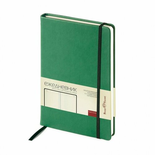 Ежедневник недатированный А5 142 х 215 мм Megapolis Velvet зелёный 320 страниц 899₽