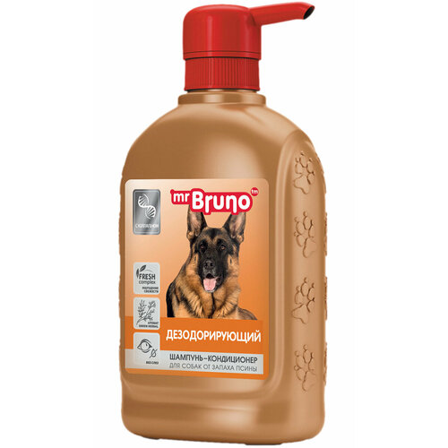 Mr.BRUNO дезодорирующий шампунь-кондиционер для собак против запаха 350 мл (1 шт)