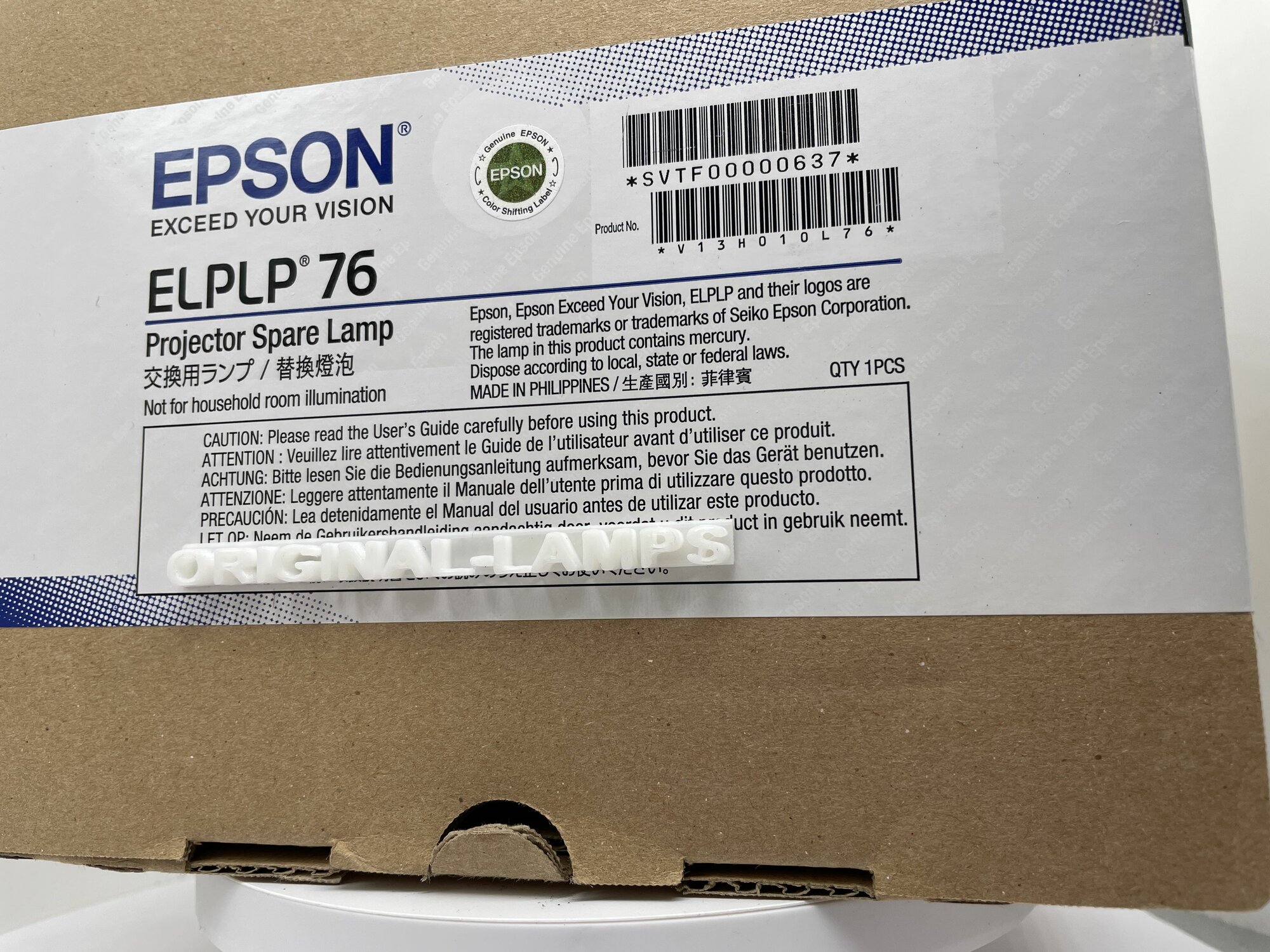 Epson ELPLP76 / V13H010L76 (OM) оригинальная лампа в оригинальном модуле