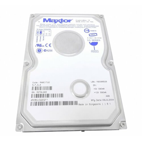 Жесткий Диск Maxtor 4R080J0 80Gb 5400 IDE 35 HDD 3965₽