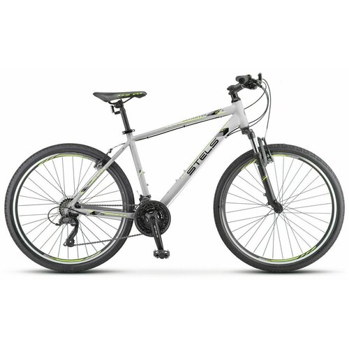 Велосипед Stels Navigator 590 V 26 K010 (2021) 20 серый/салатовый (требует финальной сборки) горный велосипед rush hour 27 5 rx 700 v brake st фиолетовый рама 16 в