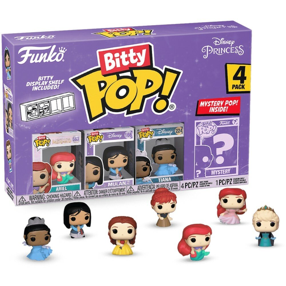 Набор фигурок Funko Disney Princesses - Bitty POP! - Ariel / Mulan / Tiana / Mystery 73027